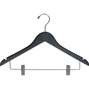 Rebrilliant Brock Wood Hangers With Clips for Suit Coat Wayfair